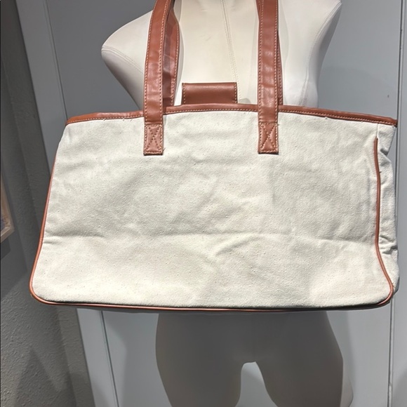 Stranded Cream and Tan Canvas Tote - Picture 7 of 16